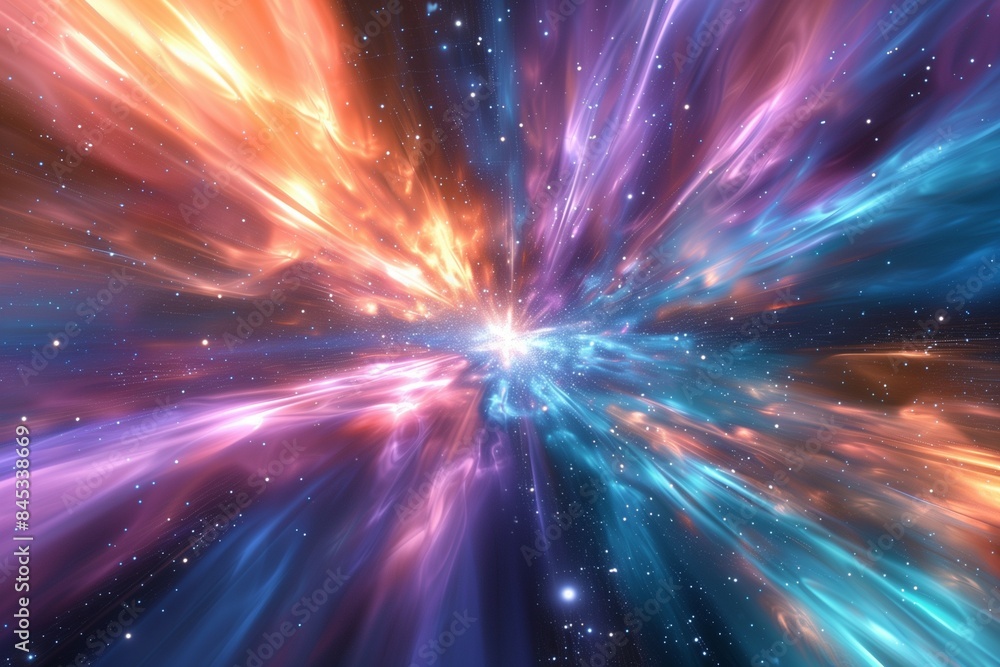 A dynamic image of a colorful burst in space with vibrant blues, pinks, and purples radiating outward. A dynamic image of a colorful burst in space with vibrant blues, pinks, and purples radiating outward.