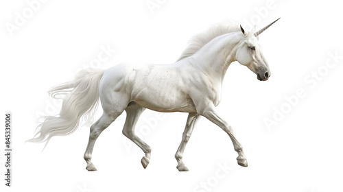 White unicorn horse on transparent background
