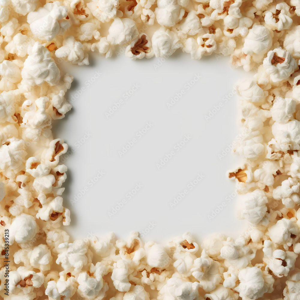 Scattered Popcorn on White Surface: A Delightful Mess of Fluffy Kernels Scattered Popcorn on White Surface: A Delightful Mess of Fluffy Kernels