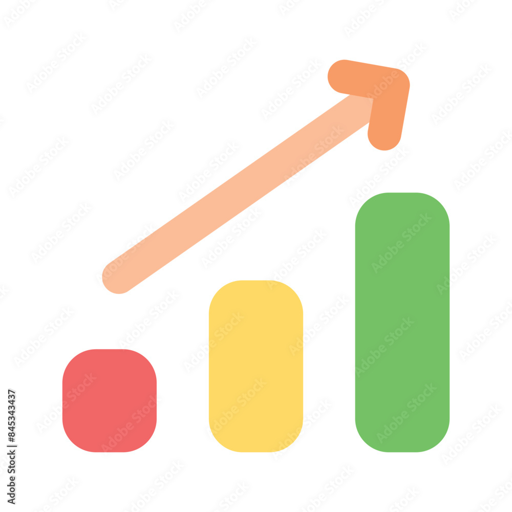 Get this amazing icon of growth chart in trendy style Get this amazing icon of growth chart in trendy style