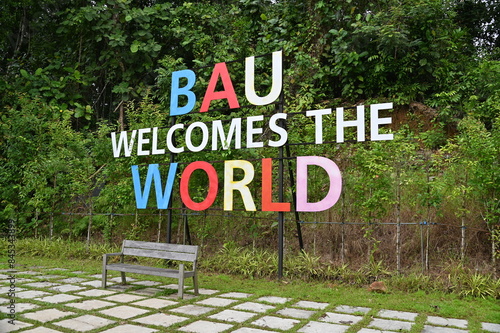 Bau, Malaysia - June 10 2024: The Blue Lake Tasik Biru Roxy Resort at Bau Town photo