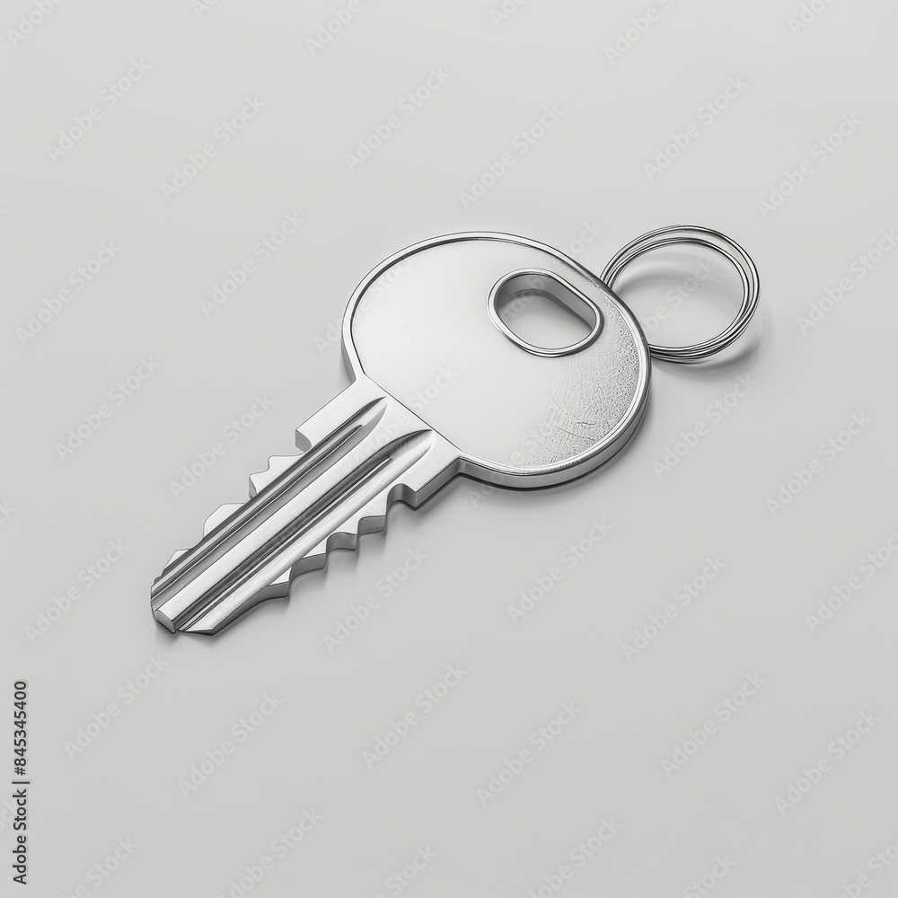 Close up of lock and keys on blank background Close up of lock and keys on blank background