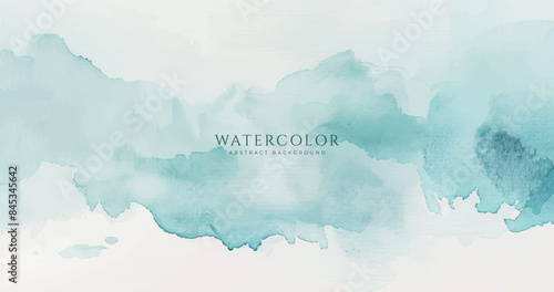 Abstract horizontal watercolor background. Neutral light colored empty space background illustration