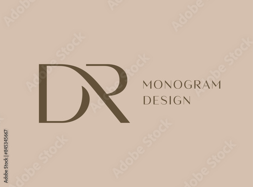 Fototapeta DR letter logo icon design