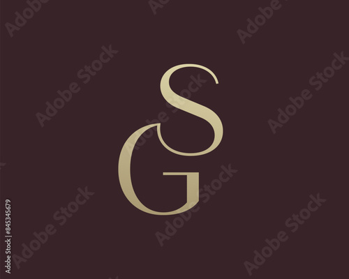 GS or SG letter logo icon design. Classic style luxury initials monogram.