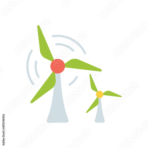 Wind Turbines vector icon