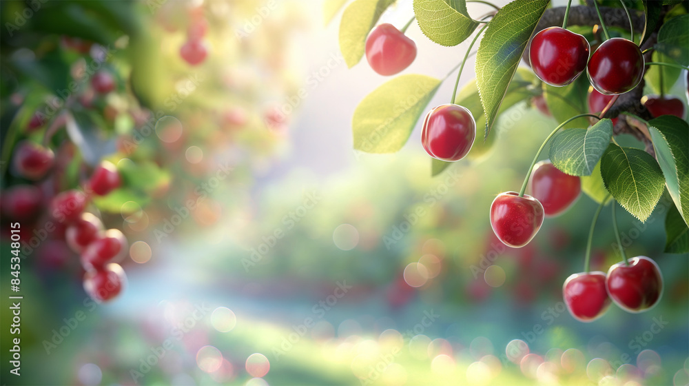 red cherry fruit hang on tree branch red cherry fruit hang on tree branch