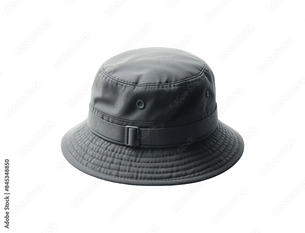 Gray bucket hat isolated on transparent background Gray bucket hat isolated on transparent background