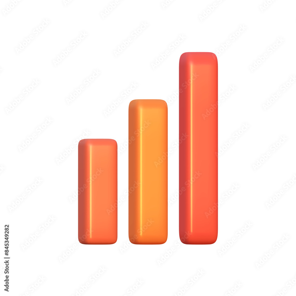 3d growth bar in chart for financial graph. Increase capital, investment and money in 3d vector render. Diagram success cost chart. 3d growth bar in chart for financial graph. Increase capital, investment and money in 3d vector render. Diagram success cost chart.