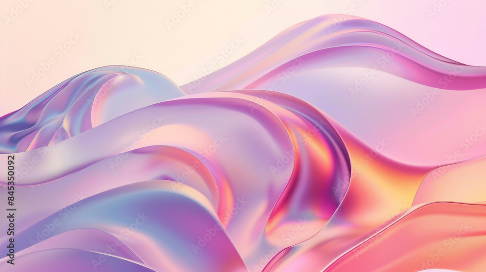Glossy Winding 3D Forms on Sleek Cool Gradient Glossy Winding 3D Forms on Sleek Cool Gradient