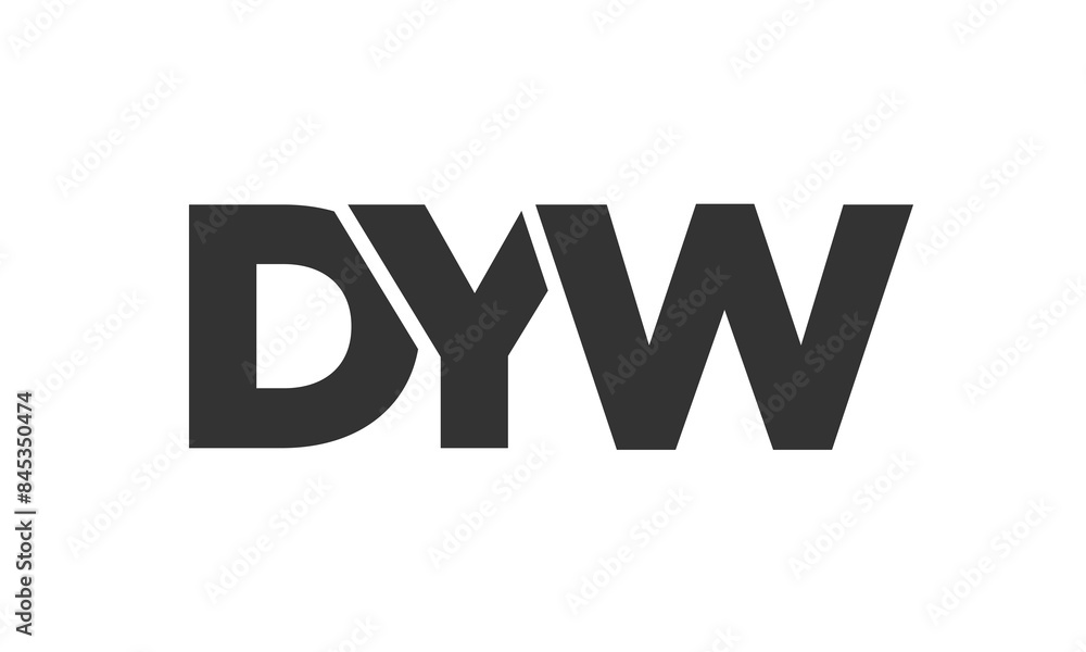 DYW logo design template with strong and modern bold text. Initial based vector logotype featuring simple and minimal typography. Trendy company identity. DYW logo design template with strong and modern bold text. Initial based vector logotype featuring simple and minimal typography. Trendy company identity.
