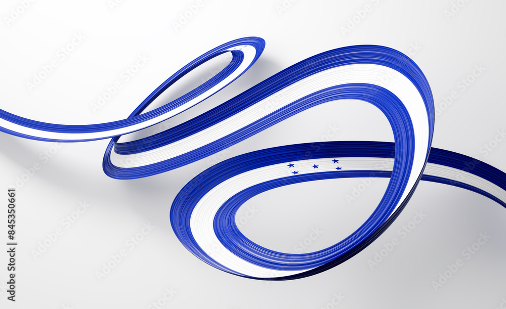 3d Flag Of Honduras 3d Shiny Waving Honduras Ribbon Flag On White Background 3d Illustration 3d Flag Of Honduras 3d Shiny Waving Honduras Ribbon Flag On White Background 3d Illustration