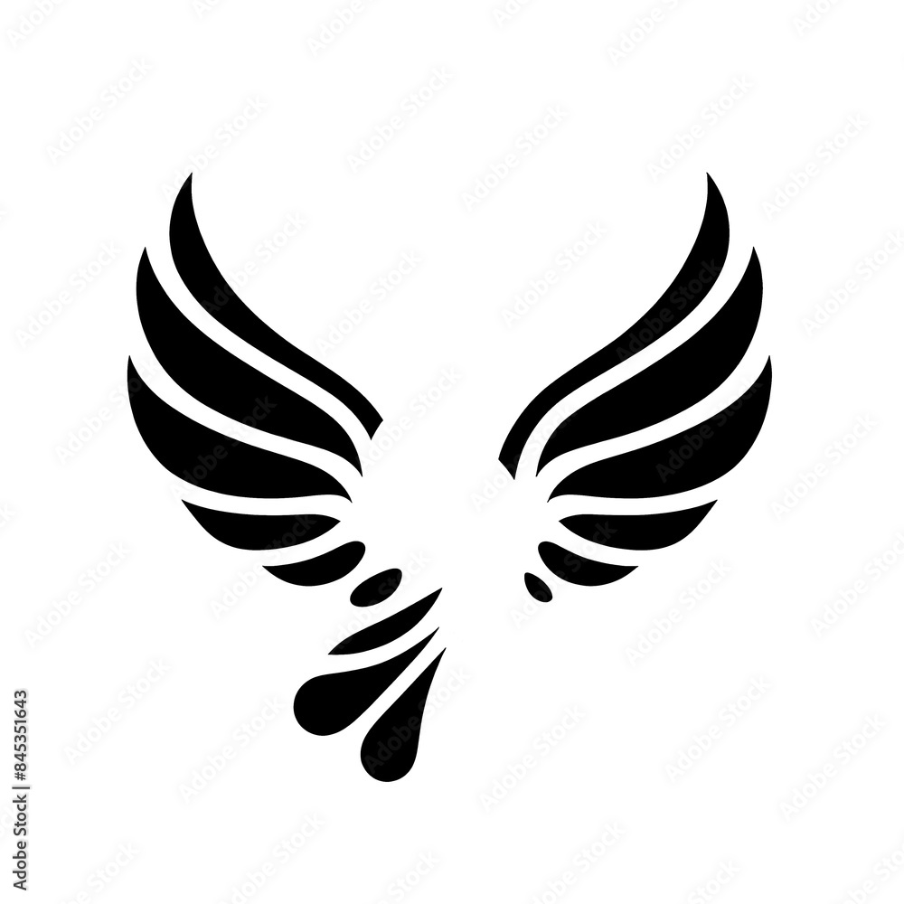 Silhouette bird wings vector illustration png Silhouette bird wings vector illustration png