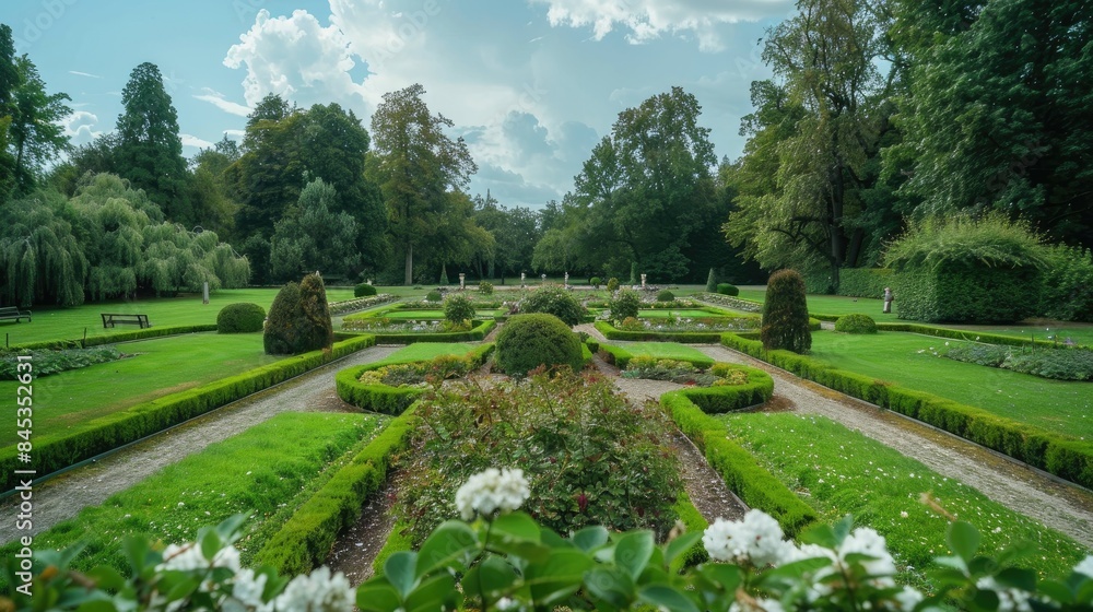 Fototapeta premium Castle garden and park