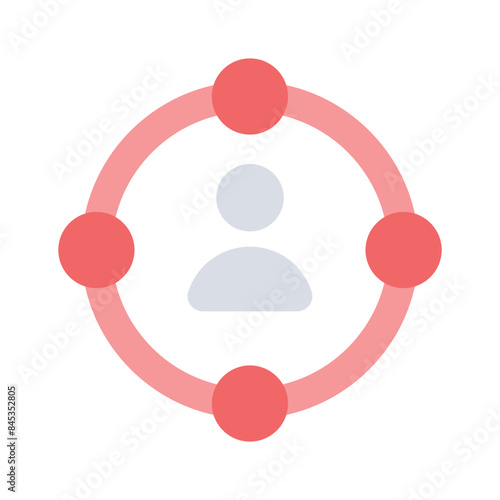 Pixel perfector icon of target audience, scalable and easy to use vector