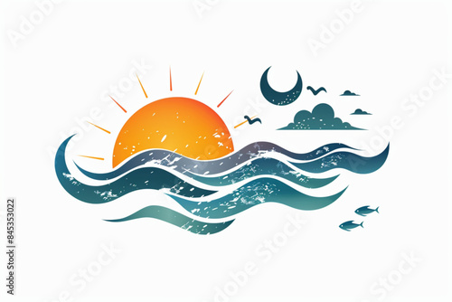 Weather Tomorrow, simple logo idea isolated on white, vector