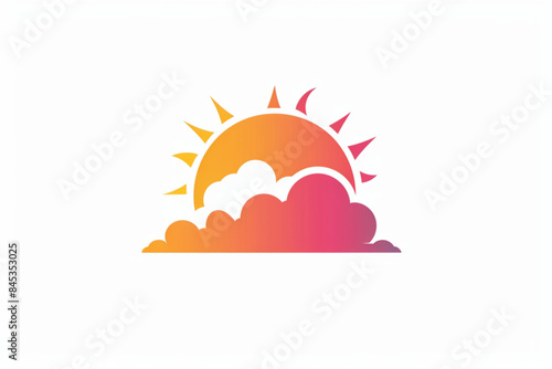 Weather Tomorrow, simple logo idea isolated on white, vector