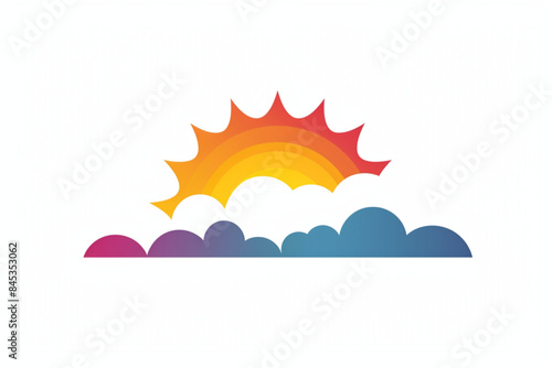 Weather Tomorrow, simple logo idea isolated on white, vector