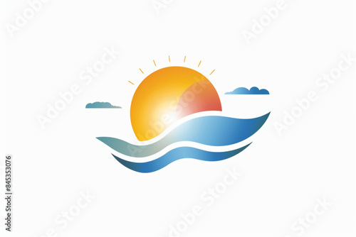 Weather Tomorrow, simple logo idea isolated on white, vector