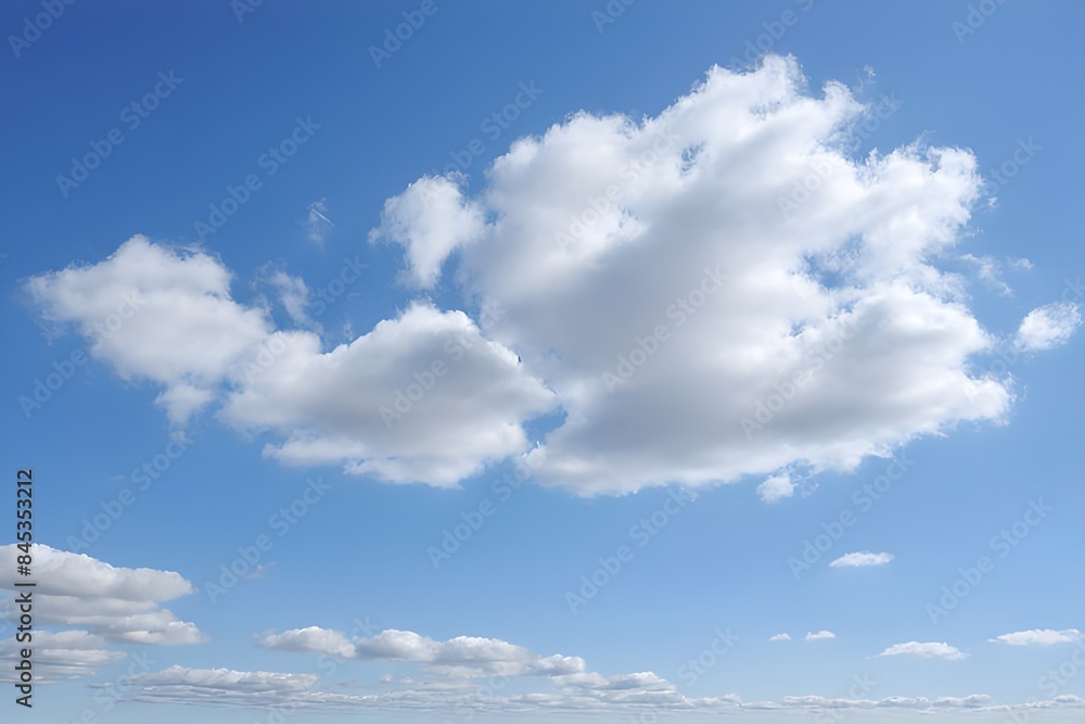 a clear blue sky cloud with sunshine, environment day skyline view. generative ai a clear blue sky cloud with sunshine, environment day skyline view. generative ai