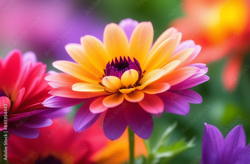 Vibrant Blooms: A Bokeh Flower with Colors that Pop Vibrant Blooms: A Bokeh Flower with Colors that Pop
