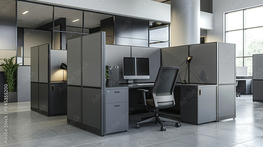 Office Cubicle with Luxury Workstation Office Cubicle with Luxury Workstation