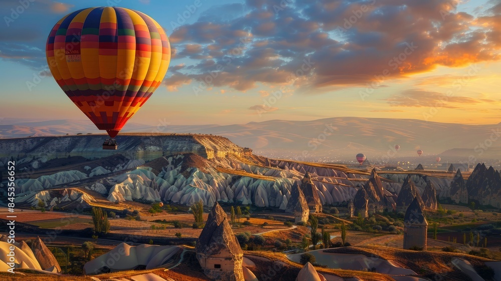 Obraz premium balloon over region country 