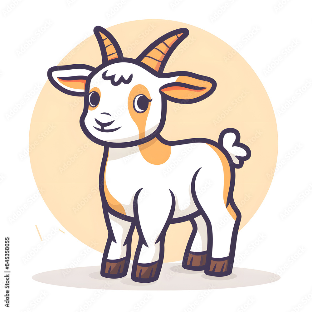 a cartoon of a goat. a cartoon of a goat.
