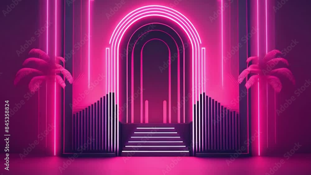 blue and purple neon light room space art abstract VJ music background animation -4k new beautiful stock video footage animation AI blue and purple neon light room space art abstract VJ music background animation -4k new beautiful stock video footage animation AI
