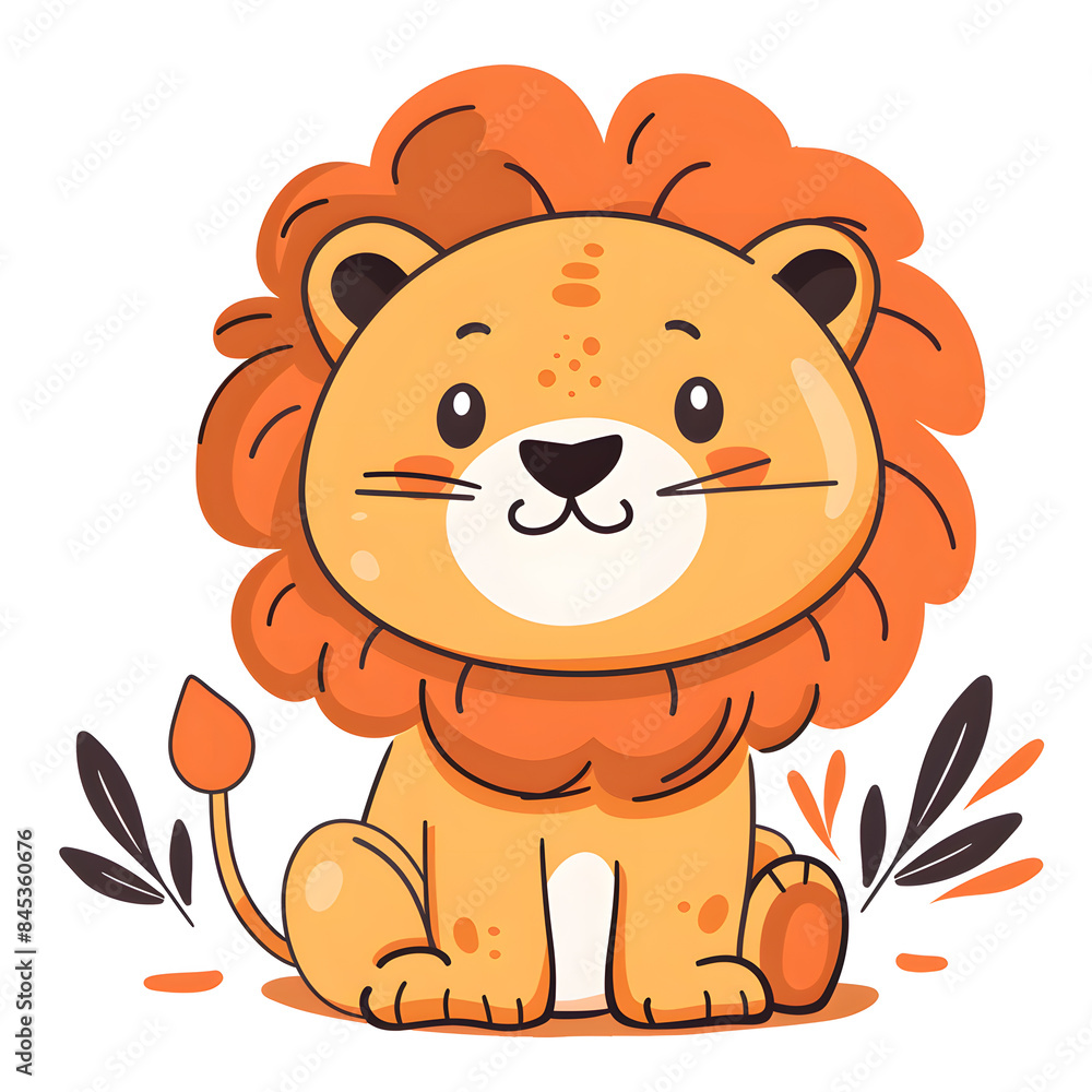 a cartoon of lion. a cartoon of lion.