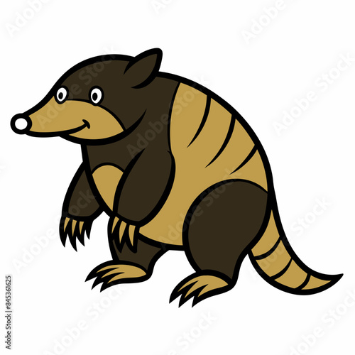 Mole different style vector illustration line art