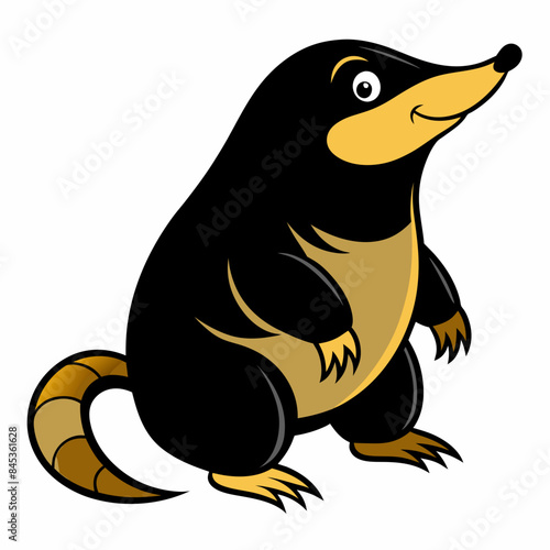 Mole different style vector illustration line art