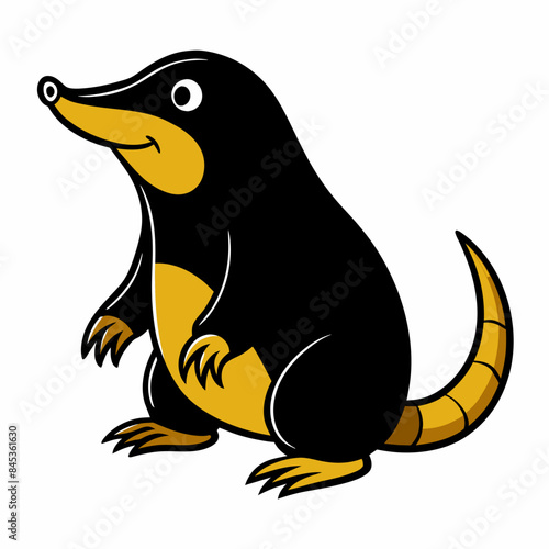 Mole different style vector illustration line art