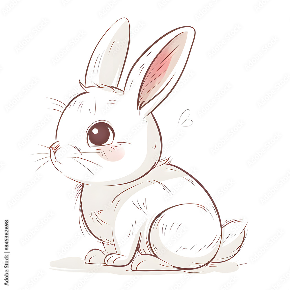 Obraz premium a cartoon of rabbit.