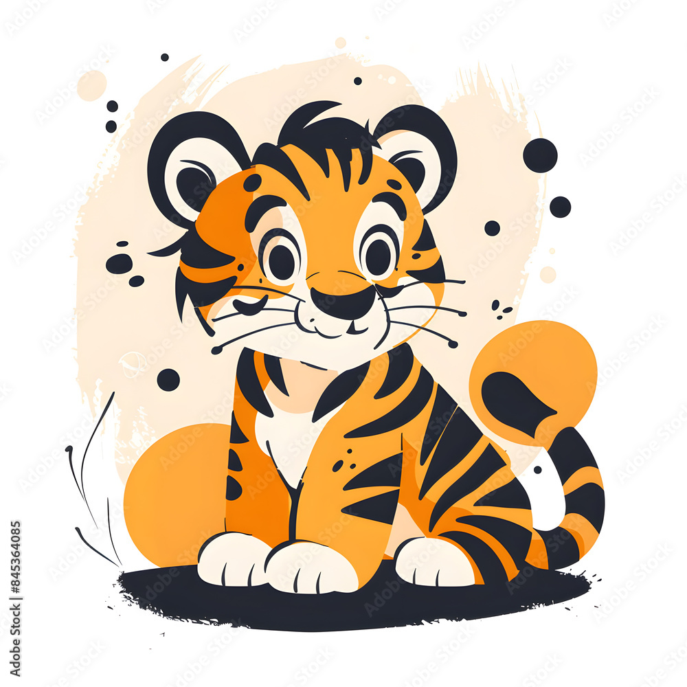 a cartoon of tiger. a cartoon of tiger.