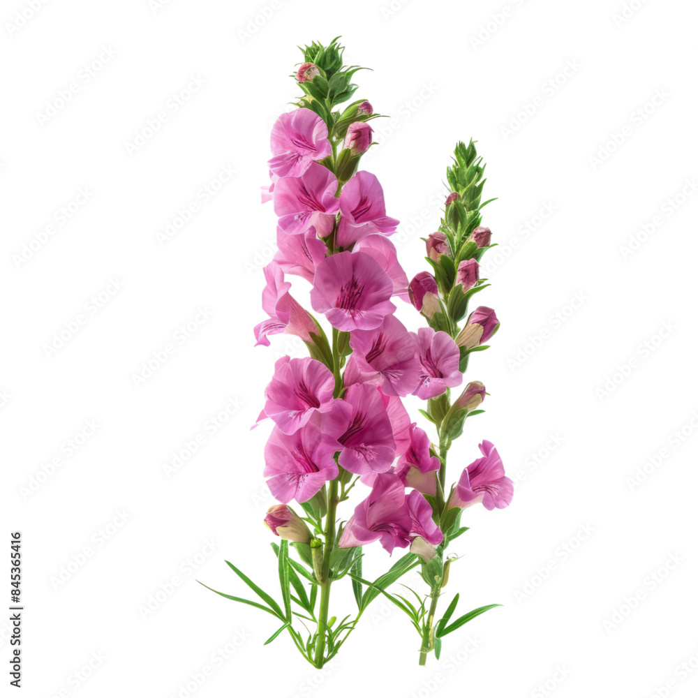 Obraz premium Pink Snapdragon Flower Bouquet isolated on transparent background.