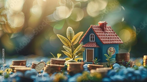 Wallpaper Mural Saving investment home with loan finance money business Investment banking finance for residential real estate business Torontodigital.ca