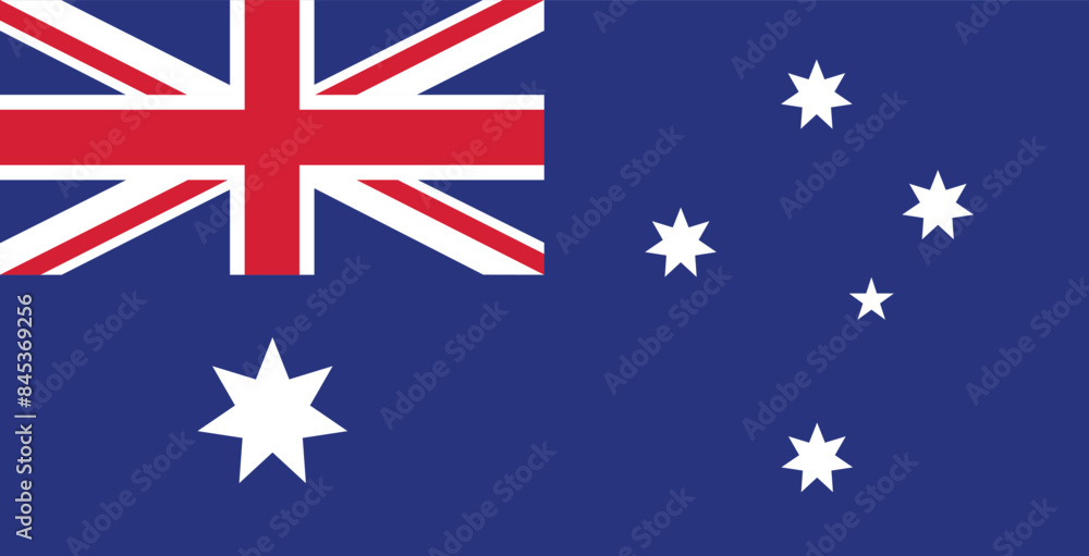 Fototapeta premium National Flag of Australia. Australia Flag. 