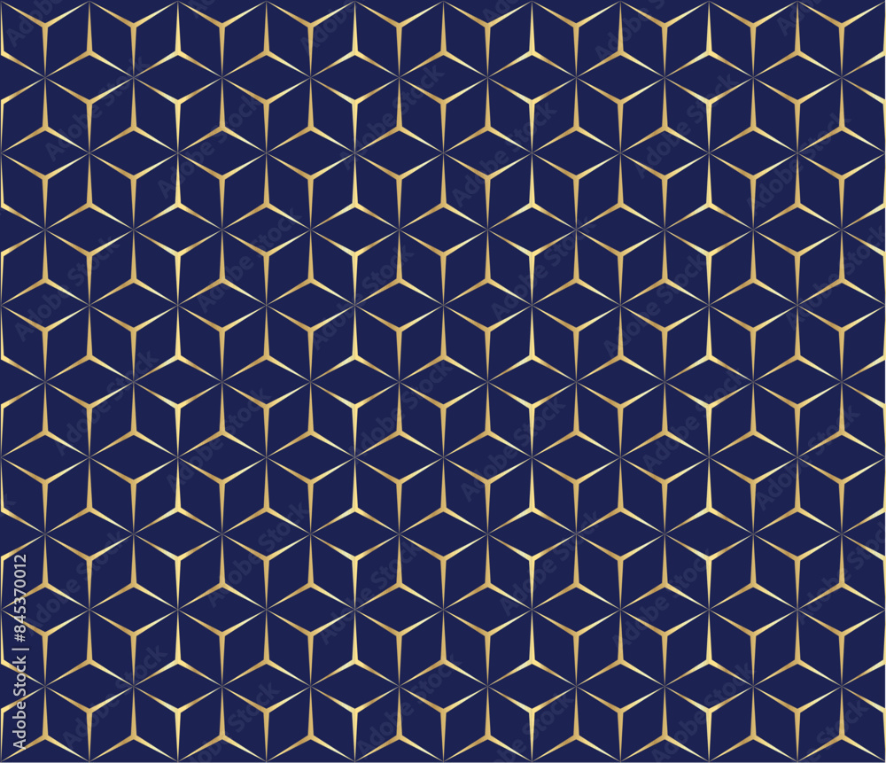 Geometric Vector Seamless Pattern Gold Blue Luxury Geometric Vector Seamless Pattern Gold Blue Luxury