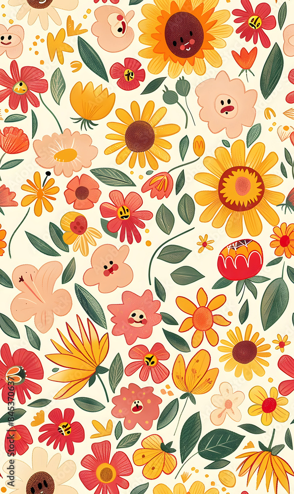 Seamless pattern of flower. Seamless pattern of flower.