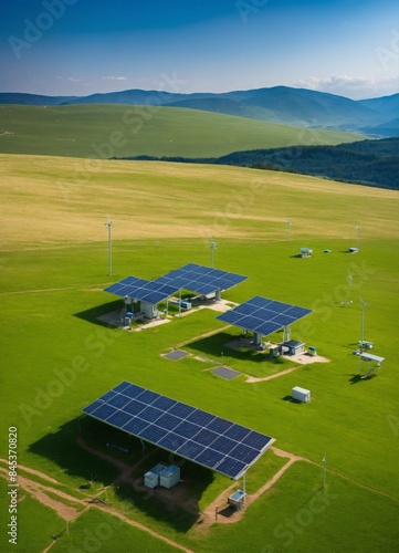 solar panels on a field