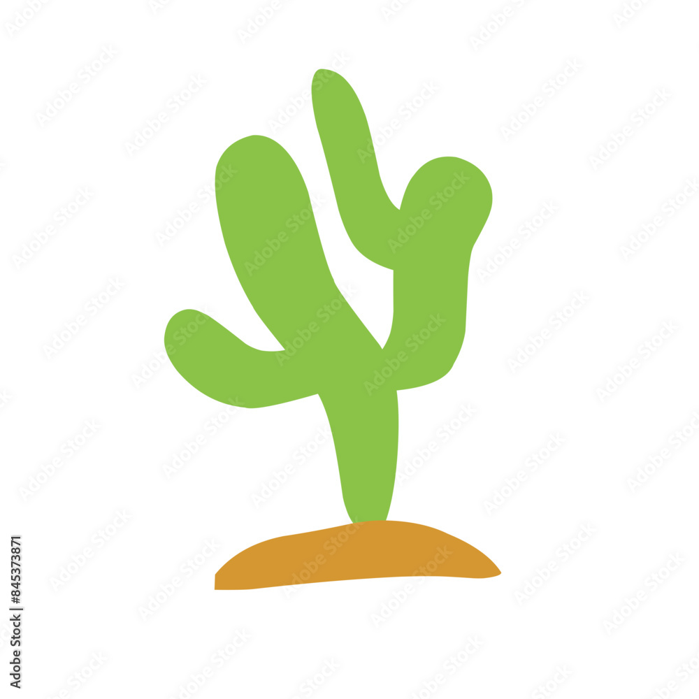 Obraz premium desert cactus vector illustration