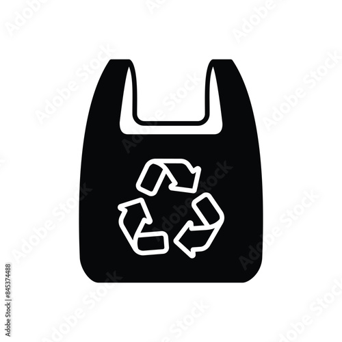 Recycled Plastic Bag vector icon