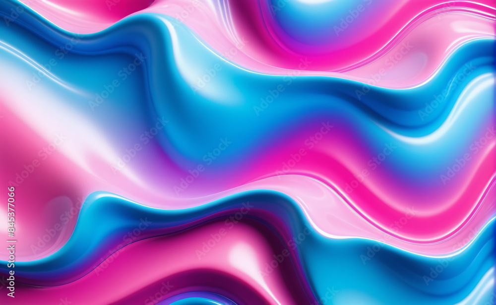 Trendy background texture iridescent waves abstract pink and blue neon webpunk or vaporwave aesthetic surreal wavy marble pattern. 3D rendering Trendy background texture iridescent waves abstract pink and blue neon webpunk or vaporwave aesthetic surreal wavy marble pattern. 3D rendering