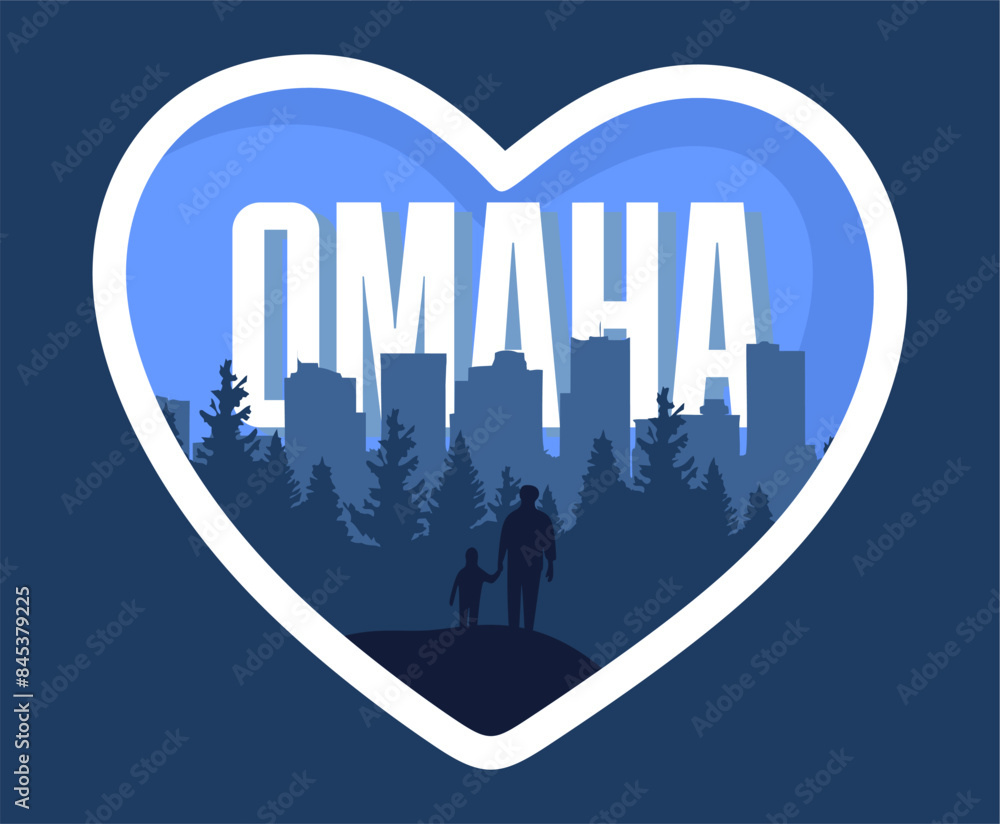 Obraz premium beautiful city views of omaha nebraska