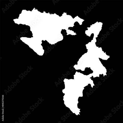 Republika Srpska map, administrative district of Federation of Bosnia and Herzegovina. Vector illustration.