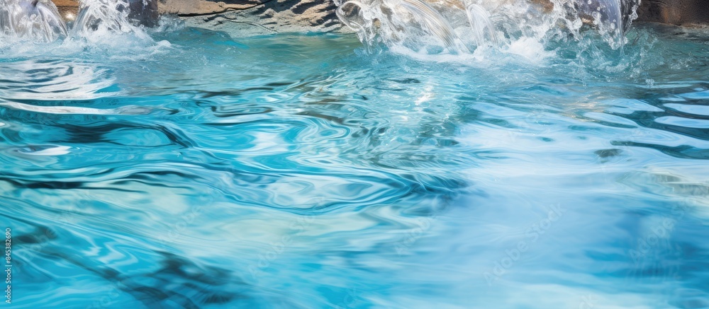 Patterns of movement of water in the pool. Creative banner. Copyspace image Patterns of movement of water in the pool. Creative banner. Copyspace image