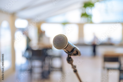 Obraz na płótnie Photographie de microphone pour des événement, musique, etc.