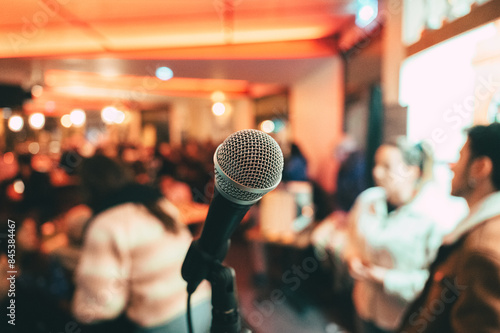 Photographie de microphone pour des événement, musique, etc. photo