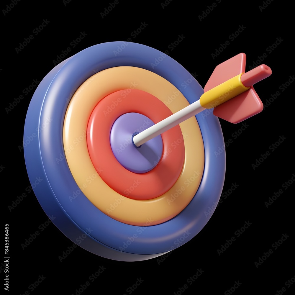 A arrow hit target A arrow hit target